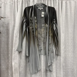 Closet Full Women’s Open Front Waterfall Cardigan Size L Flowy Office - Picture 1 of 9