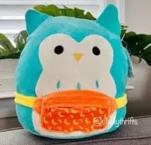 NWT Squishmallow Select Series 12” Winston Teal Owl w/ Mac Fanny Pack - Picture 1 of 1