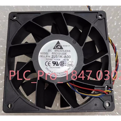 1PCS PFC1212DE NEW Delta DC 12V 4.8A 12038 12CM General Cooling Fan Fast Ship - Image 1 of 4