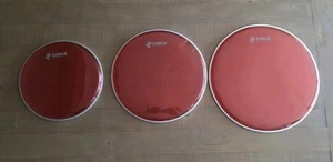 Bonham HYD ROJO 2 capas transparentes Tom cabezas de tambor pieles - tamaños 12 13 16 - juego de 3 - - Imagen 1 de 13