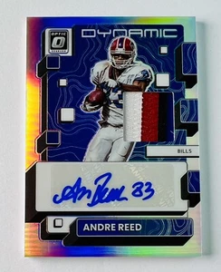 2022 Donruss Optic Dynamic Andre Reed 4Clr Patch Auto 12/49 Autograph Bills - Picture 1 of 2