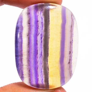 Natural Fluorite Radiant Shape Cabochon Loose Gemstone 69 Ct 36X27X6 mm GC-23402 - Picture 1 of 1