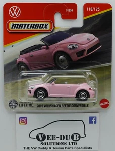 Matchbox 2019 Volkswagen Beetle Convertible Pink 2025 JBR10 Mattel NEW VW Bug - Picture 1 of 1