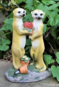 Garden Ornament Solar Powered Decorative Meerkat Light Up Patio Gift - Picture 1 of 11