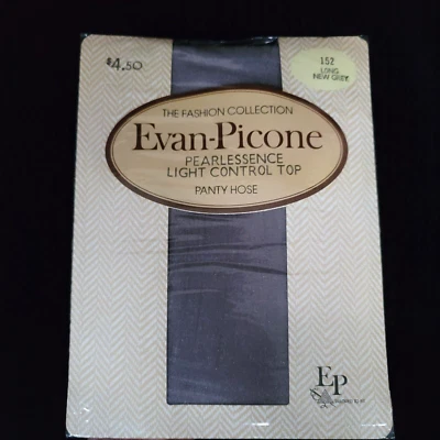 Pantimedias Top De Colección Años 80 Evan Picone GRIS SIN PERLAS Control de Luz Talla LARGAS Nuevas Foto 1 de 4