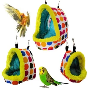 Bird Sleep Cotton Nest Cage Hut-Toy Pet Hammock Hang Cave Bed Parrot Tent Warm/ - Picture 1 of 11