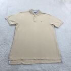 Tommy Hilfiger Polo Shirt UK Medium Beige Casual Designer Summer Holiday Mens