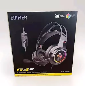 Edifier G4 TE Gaming 7.1 Surround Sound Headset USB Black Microphone RGB colors - Picture 1 of 7