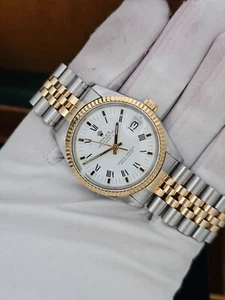 Rolex Date Watch, Ref 15000, 34mm White Dial, Steel & Yellow Gold - Picture 1 of 15