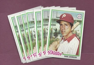 SHARP LOT OF EIGHT  1978 TOPPS #317 DAVE JOHNSON   1.49 SHIP - Picture 1 of 1