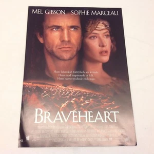 Braveheart Mel Gibson Sophie Marceau McGoohan 1995 Danish Movie Press Release - Picture 1 of 2