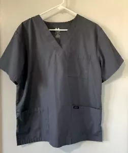 SCRUB UNIFORM TOP DAGACCI Brand New, No Tags MEDIUM Dark Gray NWOT - Picture 1 of 6