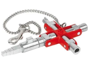 Knipex Universal-Schlüssel "Bau" für gängige Schränke und Absperrsysteme 90 mm - Bild 1 von 2