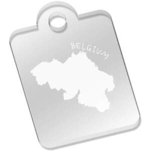 'Belgium Country' Clear Acrylic Keyrings (AK014600)
