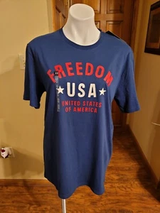 Under Armour Freedom USA Men's T-Shirt Blue Size L. NWT - Picture 1 of 4
