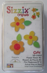 Sizzix Originals Flower Power #2 38-0989 Scrapbooking Yellow Die Retired - Picture 1 of 2