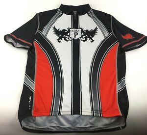 Primal Zip Cycling Jersey Shirt Short Sleeve XL Red/ White Dragons