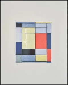 PIET MONDRIAN * Composition No.1 *50 x 40 cm*signed lithograph*limited # 86/200 - Bild 1 von 7