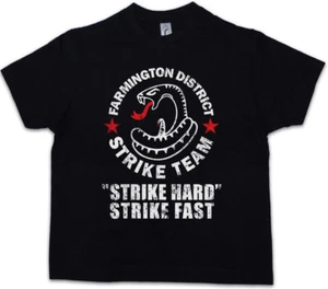 STRIKE TEAM SHIELD Kids Boys T-Shirt The Shield Farmington PD Vic Mackey Snake - Picture 1 of 1