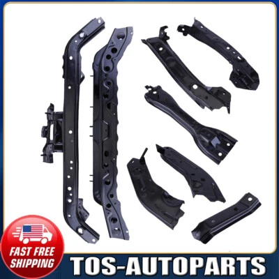 Juego de 8 soportes de radiador de soporte delantero de acero para Nissan Sentra 2013-2019 Foto 1 de 4