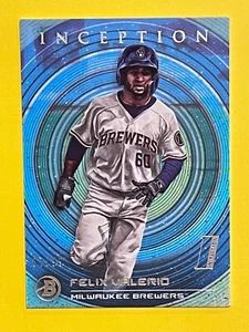 FELIX VALERIO 2022 Bowman Inception AZUL 87/99 Iniciación #24 Cerveceros - Imagen 1 de 2