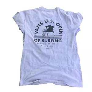 VANS Men Shirt Large Gray US Open of Surfing Huntington Beach California 2018 - Picture 1 of 8