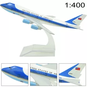 1/400 Air Force One Airplane Aircraft 16cm Alloy Boeing B747 Air Plane Model Toy - Picture 1 of 14