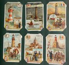 Liebig Sammelbilder 6 Bilder Serie Leuchttürme, Liebig Sammelbilder, Leuchttürme