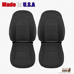 2017 - 2023 Fits Tesla Model 3Driver & Passenger Bottoms-Tops Vinyl Cover Black - Picture 1 of 5