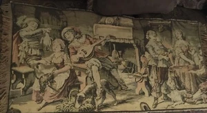 ANTIKER VIKTORIANISCHER HANDGEWEBTER FRANZÖSISCHER GOBELIN HERGESTELLT IN BELGIEN UM 1920 - Bild 1 von 4