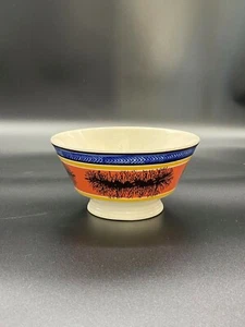 Mochaware Pottery Burnt Orange Seaweed Small Bowl Hand Made in England - Picture 1 of 3