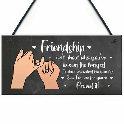 RED OCEAN Friendship Plaque Gift For Best Friend Women Birthday Christmas Thank You Gift