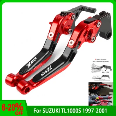 For SUZUKI TL1000S 1997-2001 motorcycle Folding Extendable  Brake Clutch Levers Foto 1 de 4