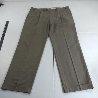 Pantalones Lauren Ralph Lauren Hombres W42 L32 R12 Oliva Vestido Plisado Puños Negocios... Foto 1 de 4