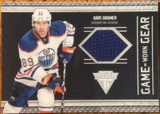 2011-12 Panini Titanium Game Worn Gear Sam Gagner #19 Edmonton Oilers