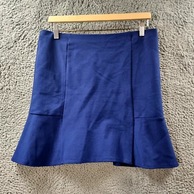 New Target Mini A-line Skirt Size 12 Blue Stretch Knit Elastic Waist - Image 1 of 4