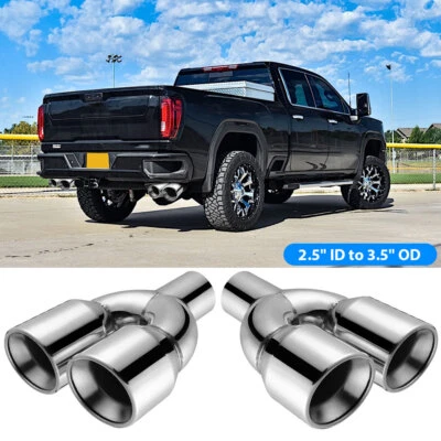 Para 2019-25 Chevy SILVERADO GMC SIERRA 1500 6,2L ponta de escape dupla 2,5" entrada - Imagem 1 de 4