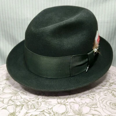 Vintage DOBBS "Fifth Avenue" Fedora Hat - Charcoal Black Fur Finish ~ 7 (LO) - Image 1 of 4