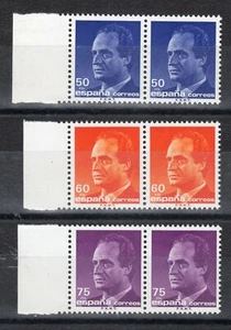 ESPAÑA 1989 EDIFIL 3005**, 3006** Y 3007** PAREJAS S.M. DON JUAN CARLOS I - Imagen 1 de 1