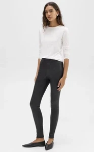 Theory $995 New Adbelle Mod Stretch Leather Black Skinny Leggings (Size: 00) - Picture 1 of 7
