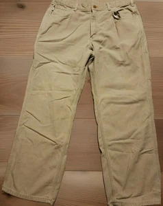 Carhartt FR Flame Resistant Pants Men 36(34)x30 Khaki Canvas FRB159 GKH Canvas - Picture 1 of 8