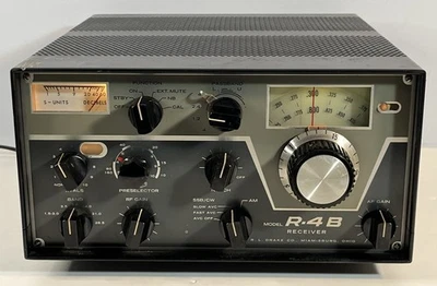 R L DRAKE R-4B HF Receiver Vintage Ham Radio Working - Image 1 of 4