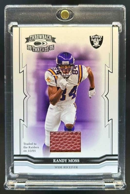 2005 Donruss Throwback Threads Randy Moss Footballs #/275 Raiders - Image 1 of 2