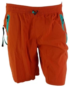 REI Men CO-OP Outdoor Afro Orange Board Shorts Hiking Beach Size Medium - Picture 1 of 12