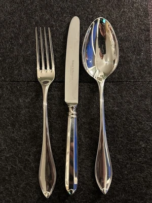 Robbe und Berking Navette Versilbert 90g  Menübesteck, 3-teilig - Bild 1 von 4