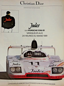 PUBLICITÉ DE PRESSE 1981 CHRISTIAN DIOR JULES SUR PORSCHE 936 AUX 24 HRS DE MANS - Imagen 1 de 1