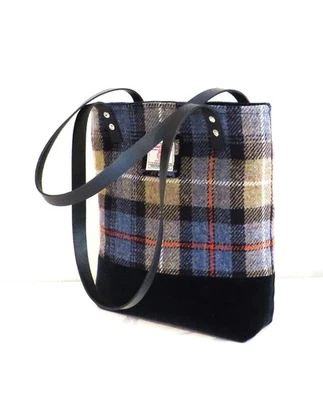 Harris tweed MacKenzie tote bag , lined with waterproof canvas , handmade  - Image 1 of 4