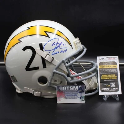 LaDainian Tomlinson Signed Full Size Helmet Chargers Auto 2006 MVP JSA D13623 - Image 1 of 4