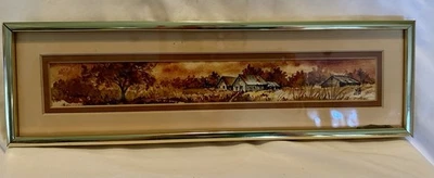 Original Pen And Ink Watercolor Painting Landscape By Jaunice York, Tyler Texas - Image 1 of 4