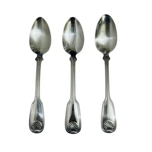 Reed & Barton Stainless Colonial Shell 1961 Teaspoons 6" Lot of 3 - Picture 1 of 3